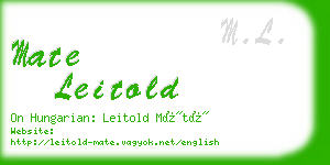mate leitold business card